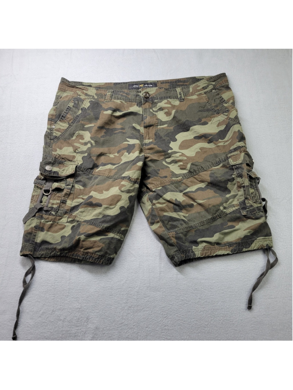 Xray Jeans Cargo Shorts Mens Size 46 Green Camo Camouflage Cotton